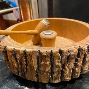 Vintage nut cracker bowl